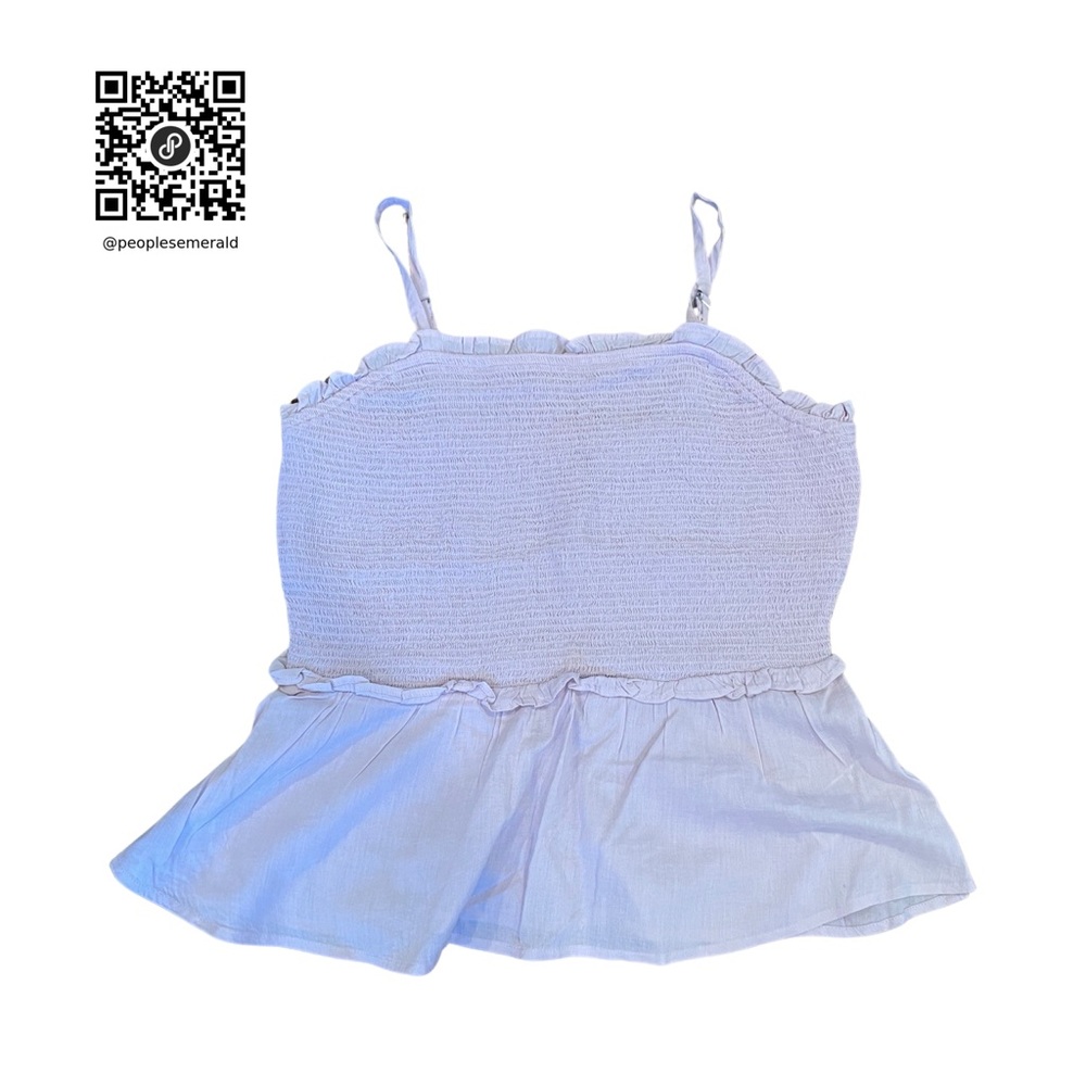 Old Navy Lavender Smocked Peplum Cami